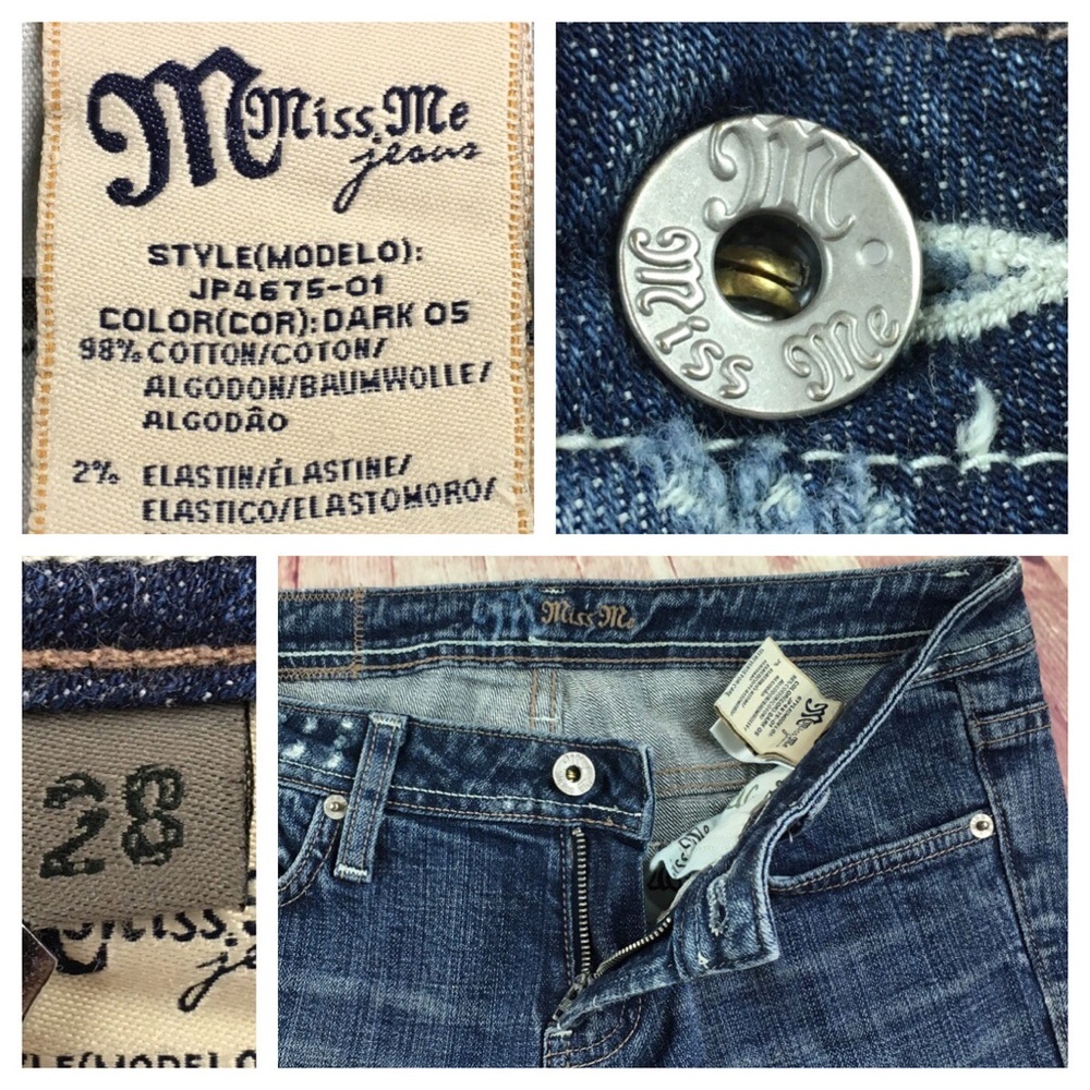 💙Miss Me JP4675-01 Bootcut Denim Jean size 28 - Picture 4 of 8